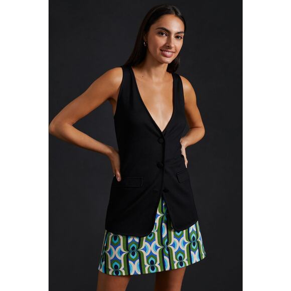 Anthropologie Maeve Ponte Black Vest - New Medium - Picture 6 of 9